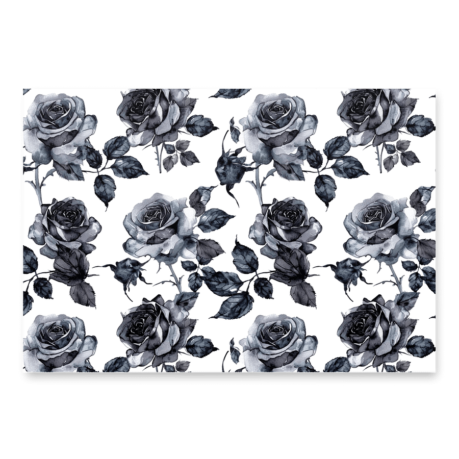 Monochrome Rose Wrapping Paper Set product image (3)