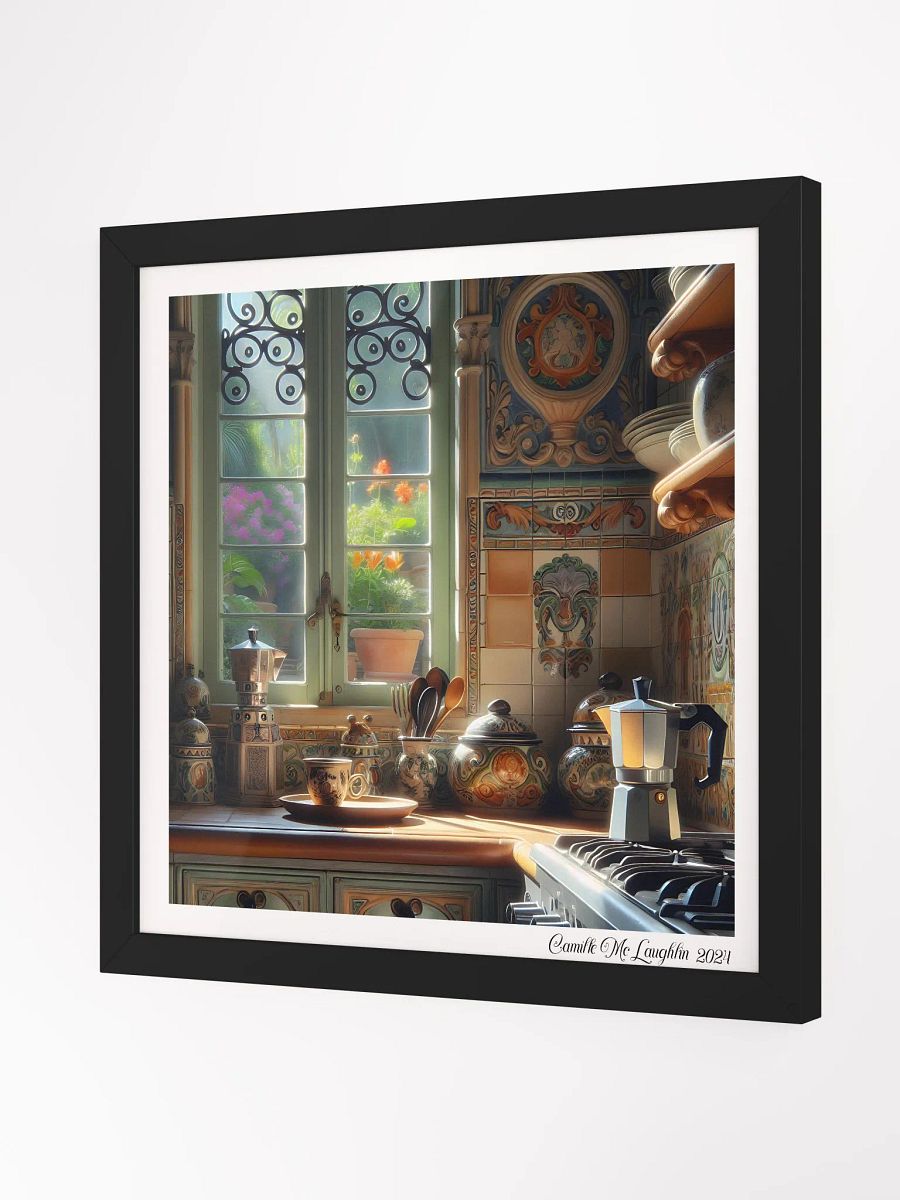 Vintage Kitchen Window View Framed Poster | Moka Pot product image (2)