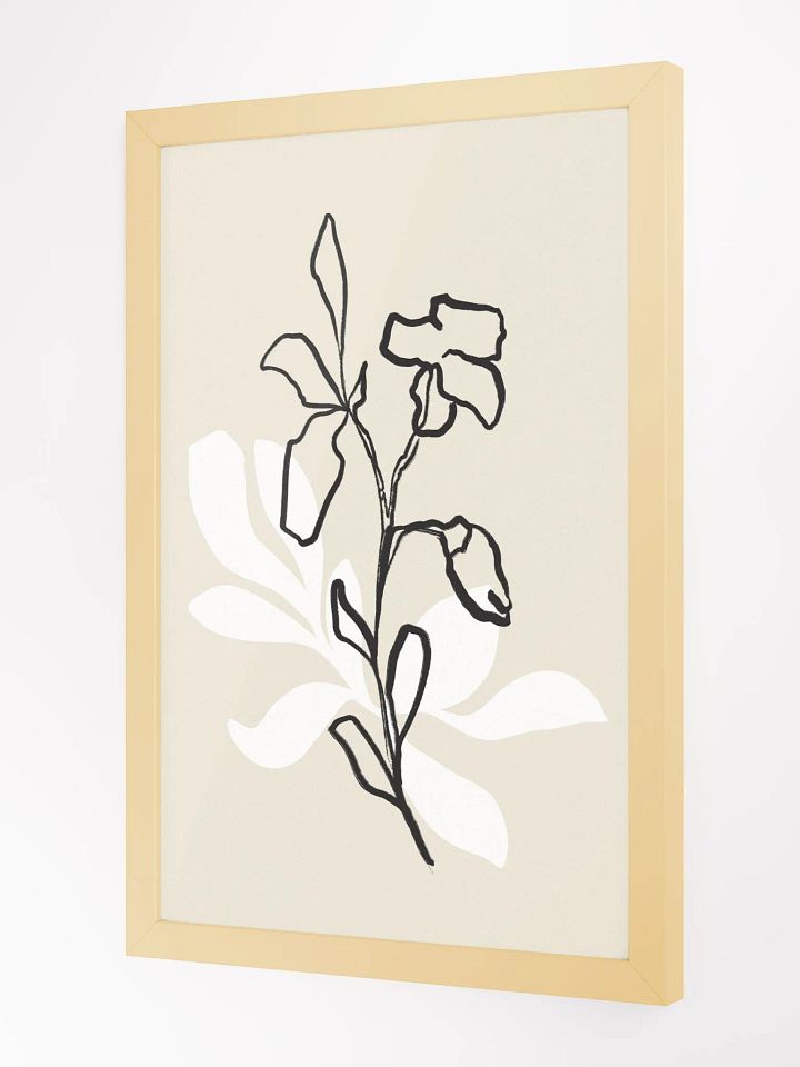 Botanical Beauty Framed Line Art Poster | Elegant Minimalist Plant Design for Modern Interiors product image (2)
