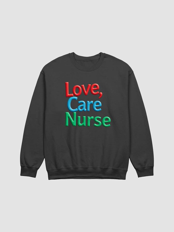 Colorful Love, Care, Nurse Crewneck Sweatshirt product image (7)
