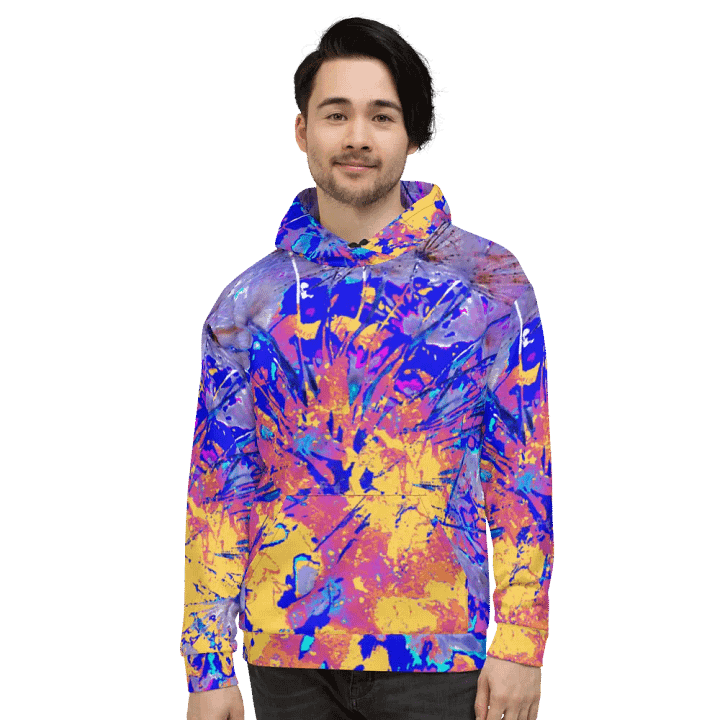 Vibrant Abstract Dandelion Seeds Unisex Pull Over Hoodie product image (2)
