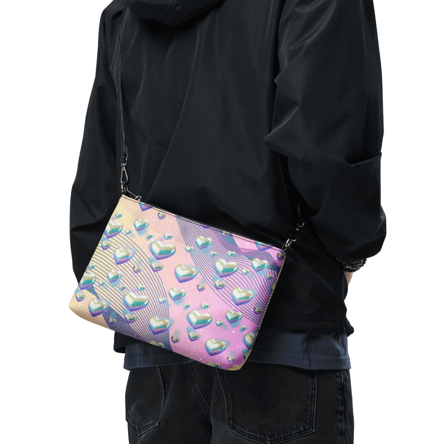 Iridescent Heart design Crossbody Bag for stylish feminine ladies product image (9)