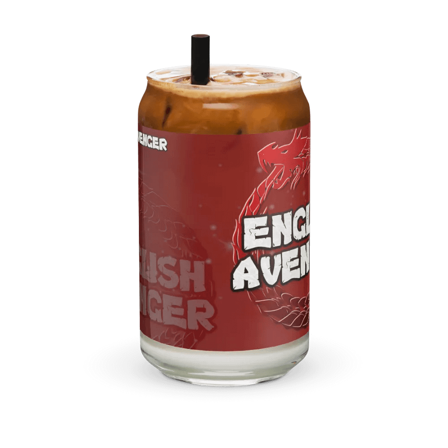 English Avenger Logo Graphic Can Shaped Glass product image (6)