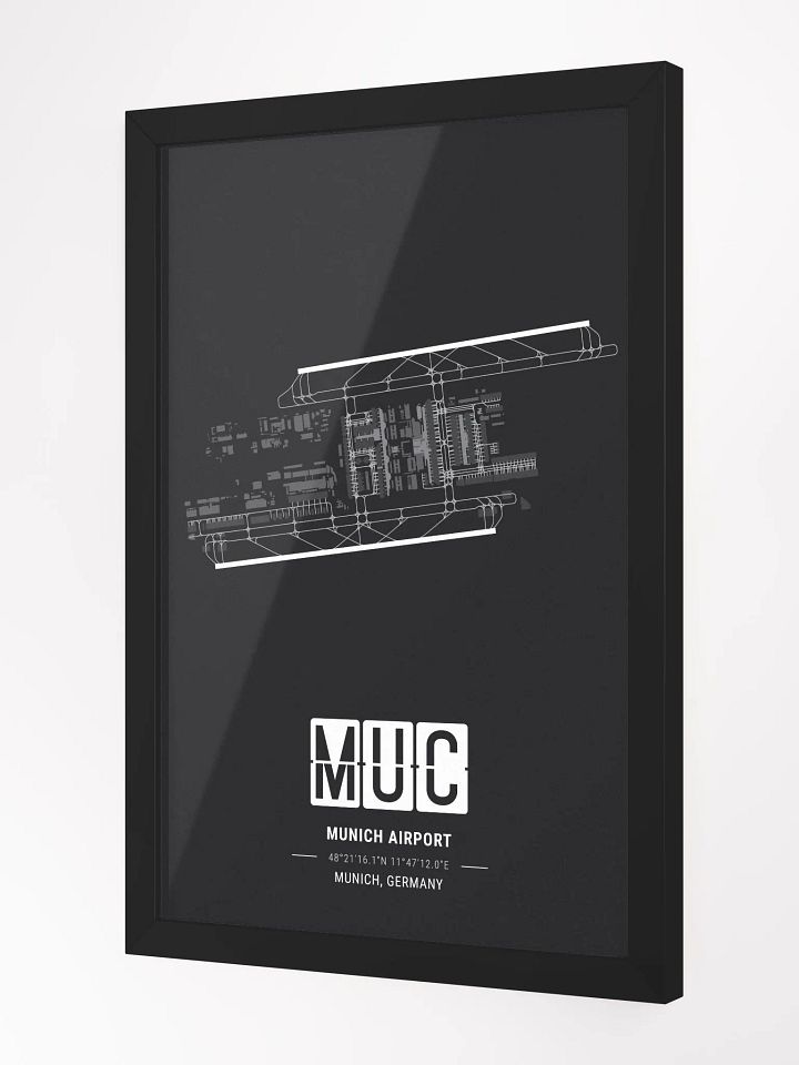 Framed Airport MUC Premium Map On Matt Paper product image (2)