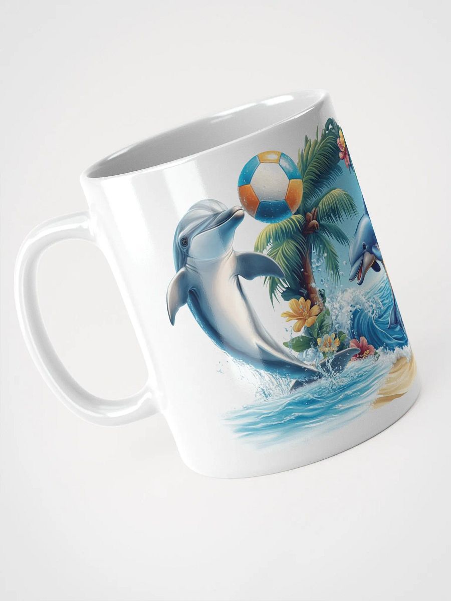 Tropical Dolphins White Glossy Mug product image (3)
