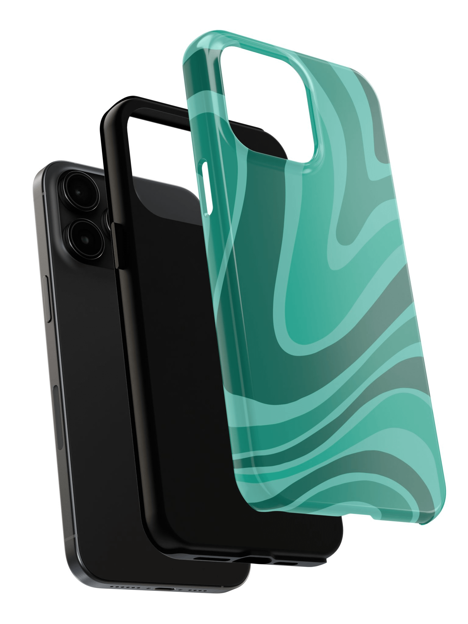 Aqua Ripple Flow Tough iPhone Case product image (3)