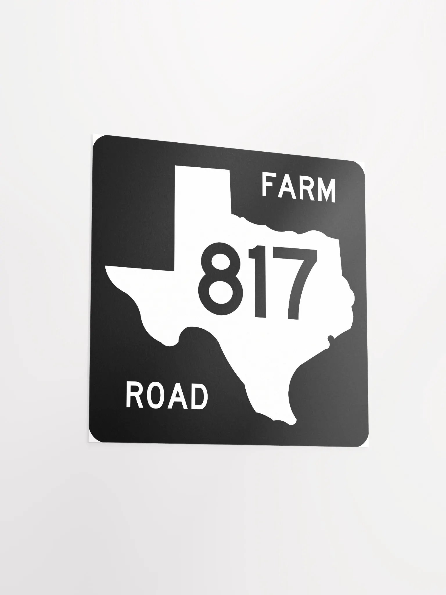 Texas Farm Road Sign FM 817 Poster product image (3)