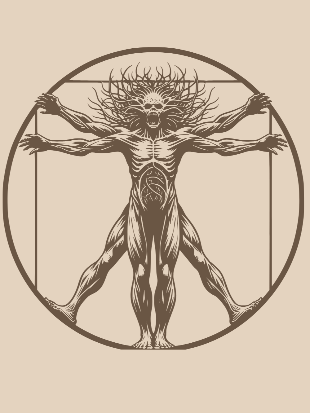 Vitruvian Monster Unisex T-Shirt product image (1)