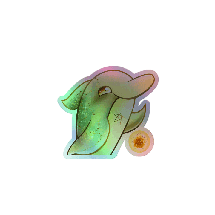 CELESTIAL STAR DOLPHIN - HOLOGRAPHIC STICKER product image (1)