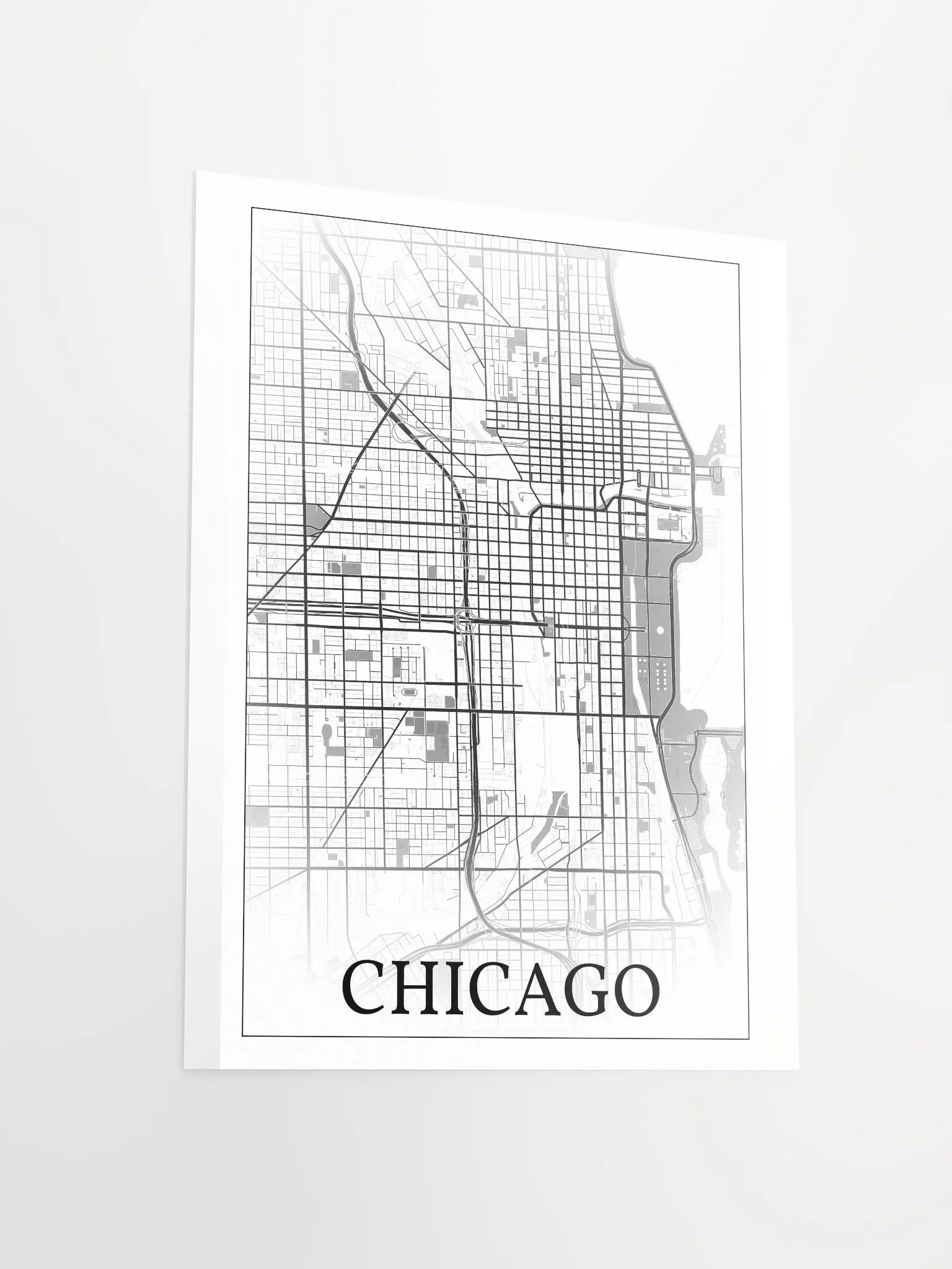 Chicago, Illinois, USA, city map print product image (13)