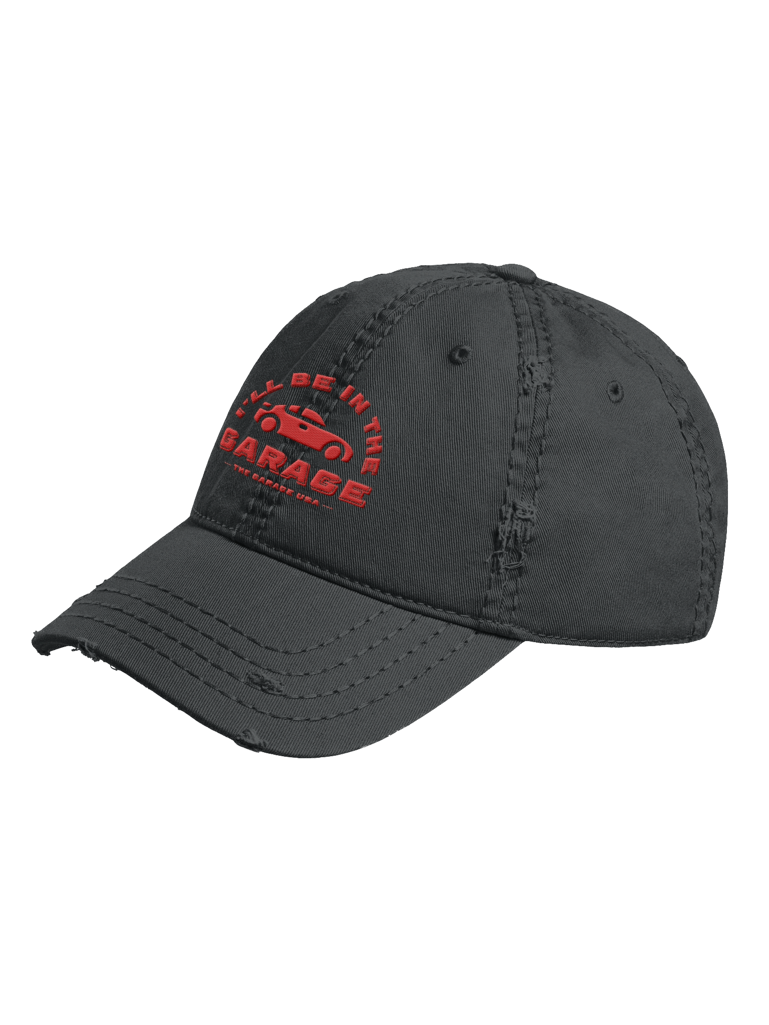 I'll Be in the Garage Distressed Dad Hat product image (2)