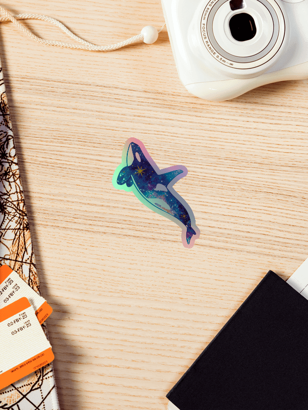 Galaxy Orca - Holographic Sticker product image (2)