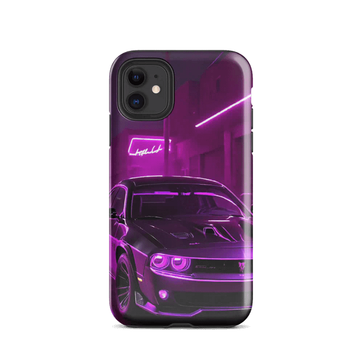 Neon Muscle Car iPhone Tough Case – Urban Night Drive Design product image (24)