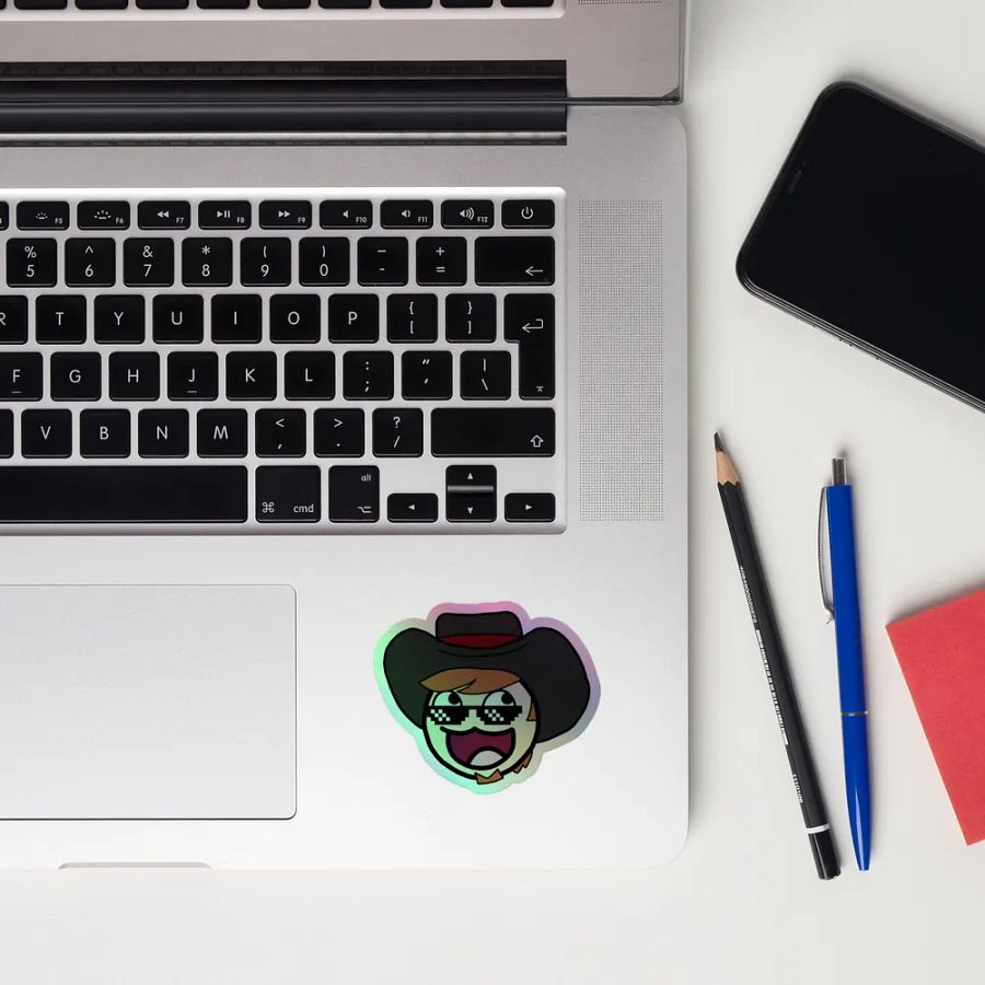 aid00t Epic Face Emote Sticker Sheet (Holographic) product image (12)