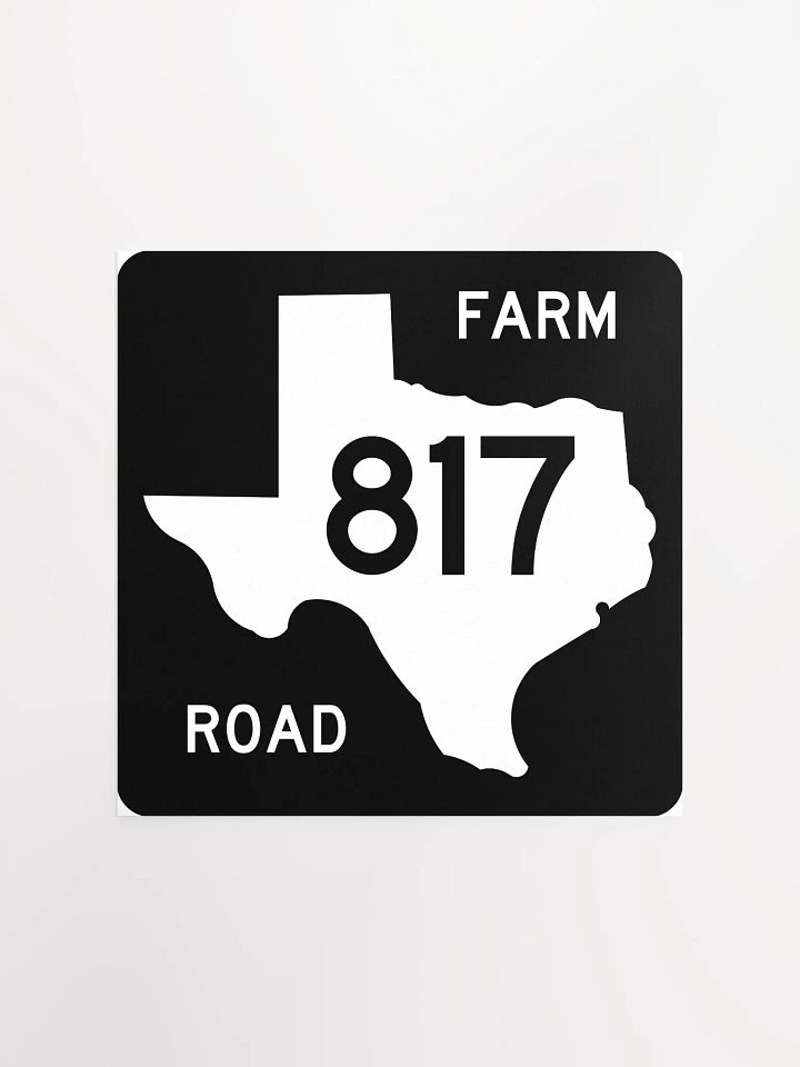 Texas Farm Road Sign FM 817 Poster product image (1)