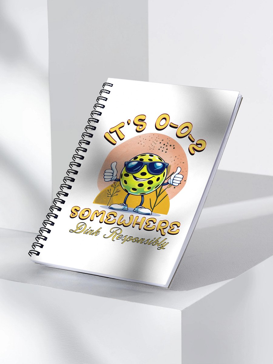 Its 002 Somewhere Pickleball Dink Responsibly Spiral Notebook product image (3)