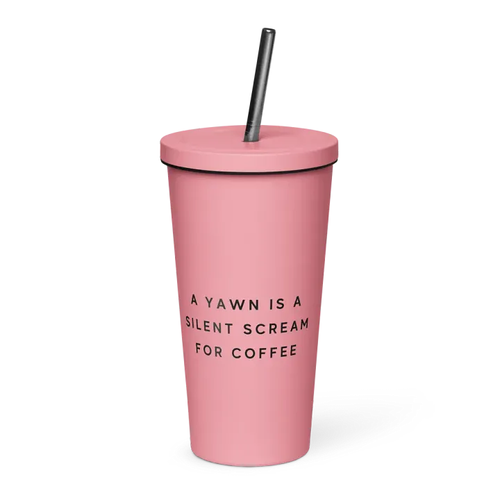 Coffee Time Insulated Tumbler with Straw product image (6)