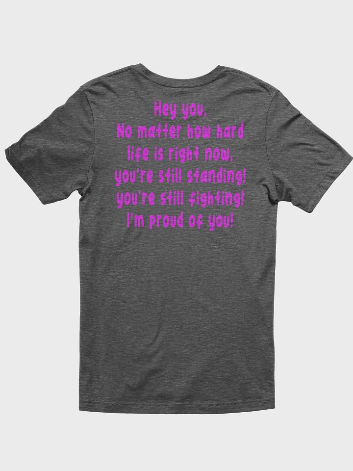 hey you female t-shirt dark grey heather product image (2)