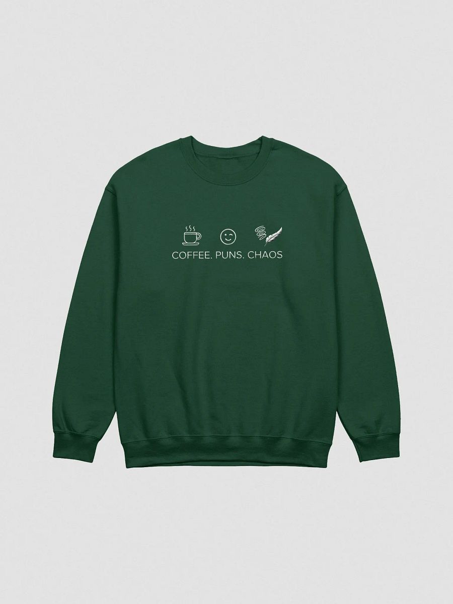 Embroidered Coffee. Puns. Chaos Crewneck Sweatshirt product image (2)