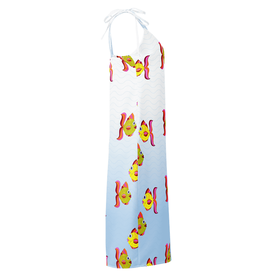 Fish style (art by Dina R.) acrylic painting picture - Slip Dress product image (4)