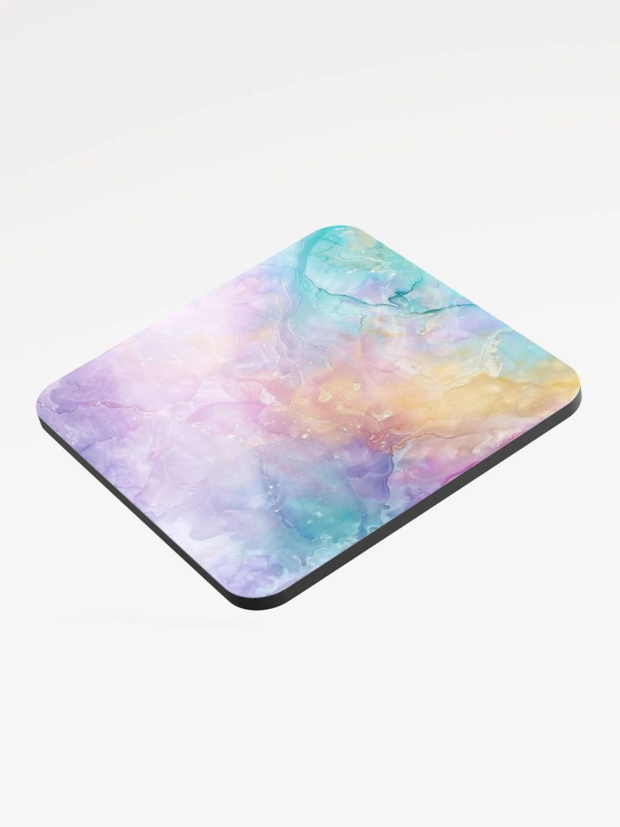 Multicolor Alcohol Ink Glossy Cork Coaster by Treasure Pie product image (2)