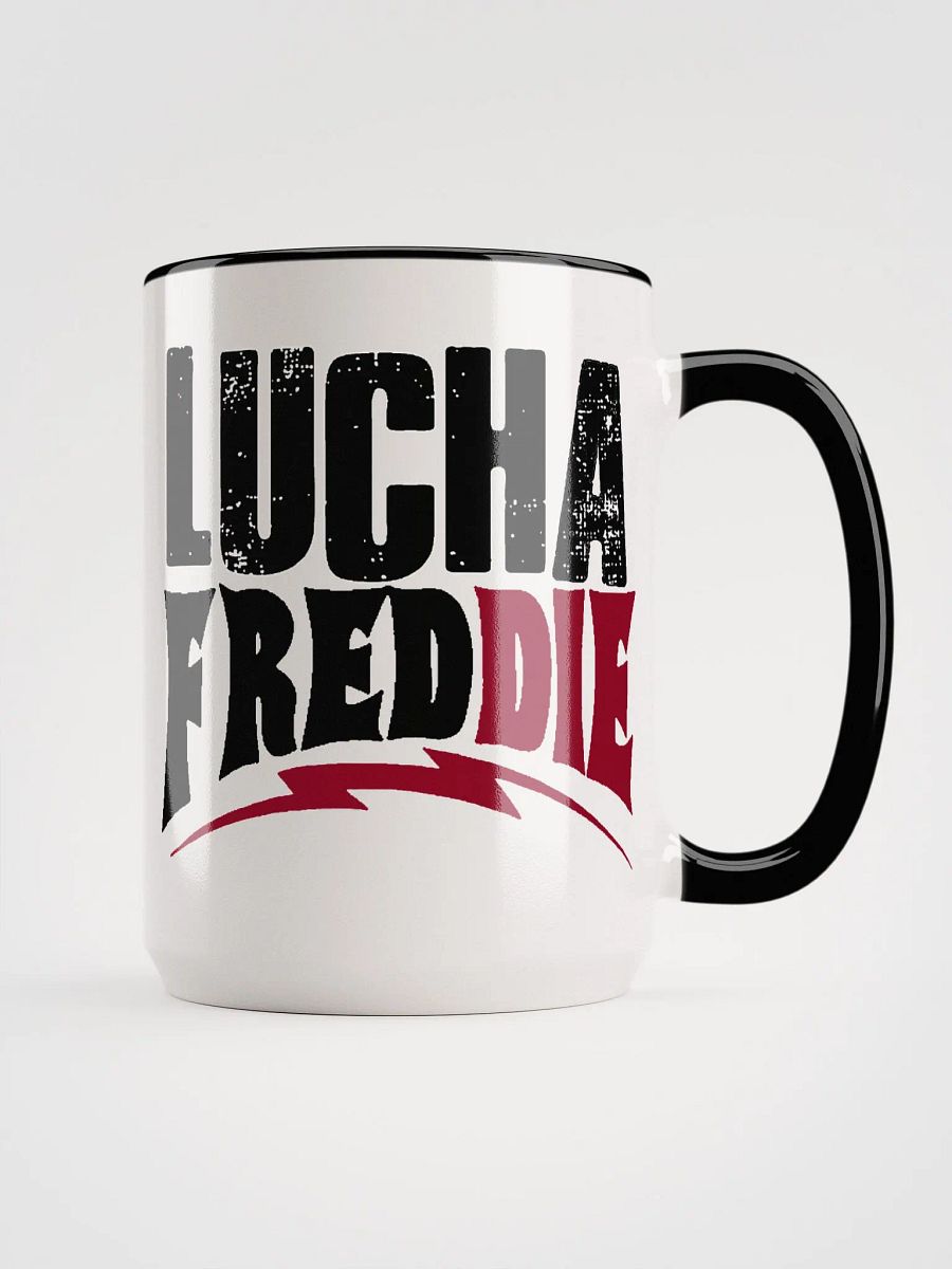 LuchaFredDIE logo mug product image (1)