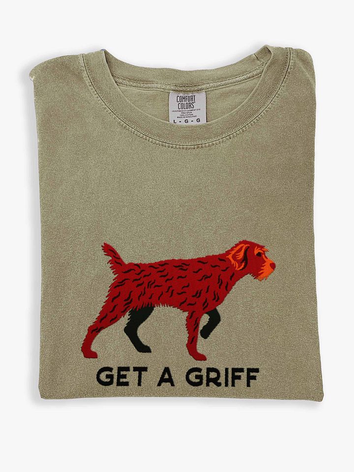 Get a Griff T-Shirt(Embroidered) of a Wirehaired Pointing Griffon(Liver) product image (1)