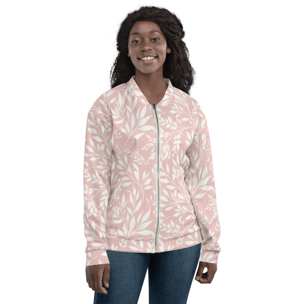 Branches Blush Pink Bomber Jacket product image (8)