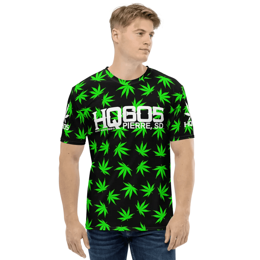 HempQuarters Neon Green Marijuana Leaf Shirt product image (2)
