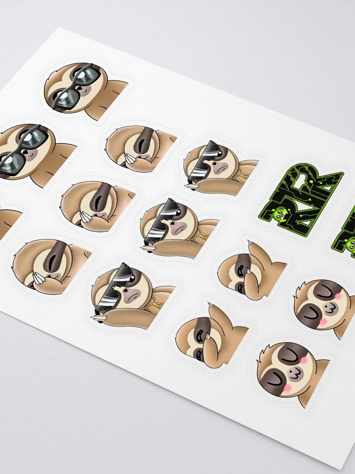 RTR Cool Sloth Sticker Sheet product image (2)