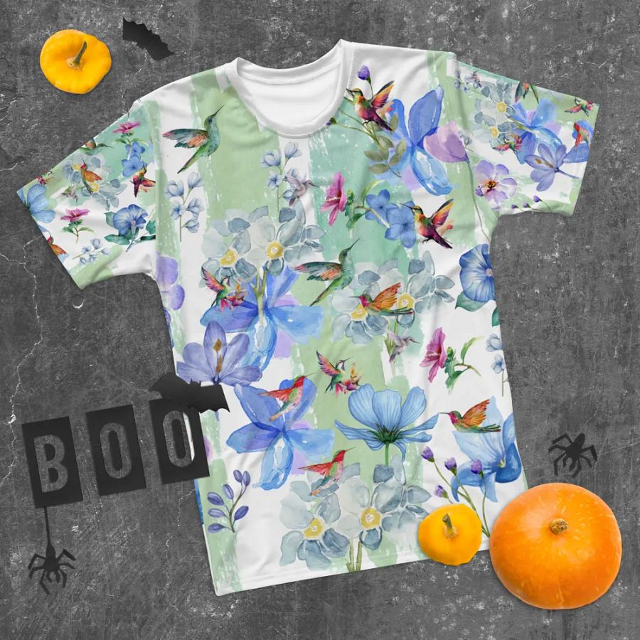 Humming bird T shirt all over print product image (6)