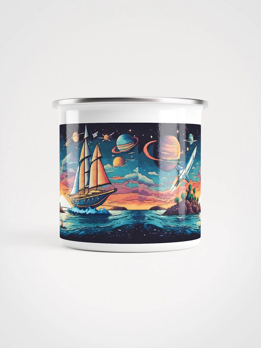 Summer Wind Charters: Space Sail Enamel Mug product image (3)