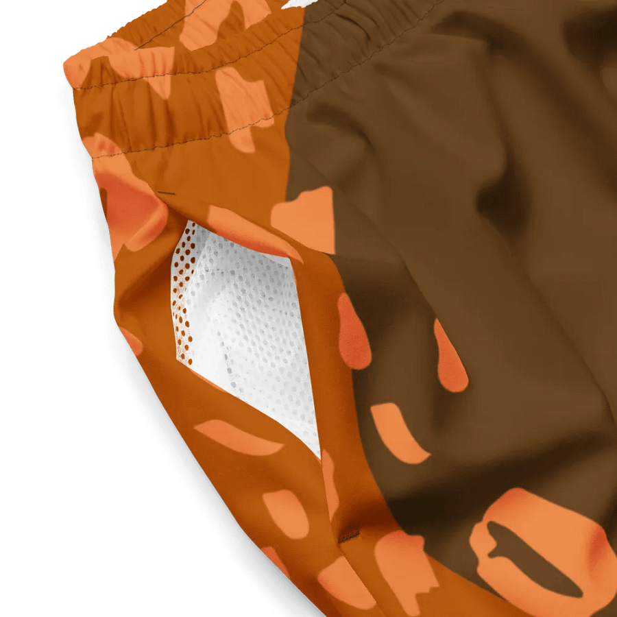 Orange Leopard Print Paradise Swim Shorts product image (4)