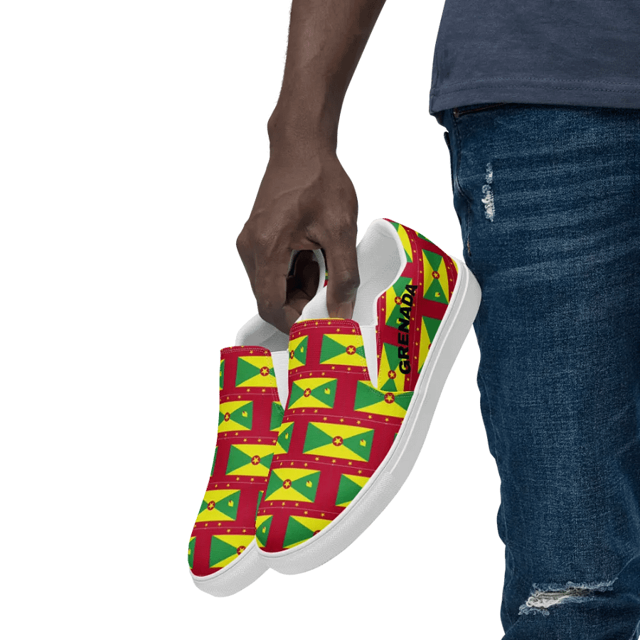 Grenada Flag Men's Slip-On Shoes product image (8)