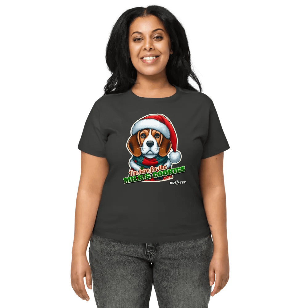 Beagle Santa Paws High-Waisted Tee product image (46)