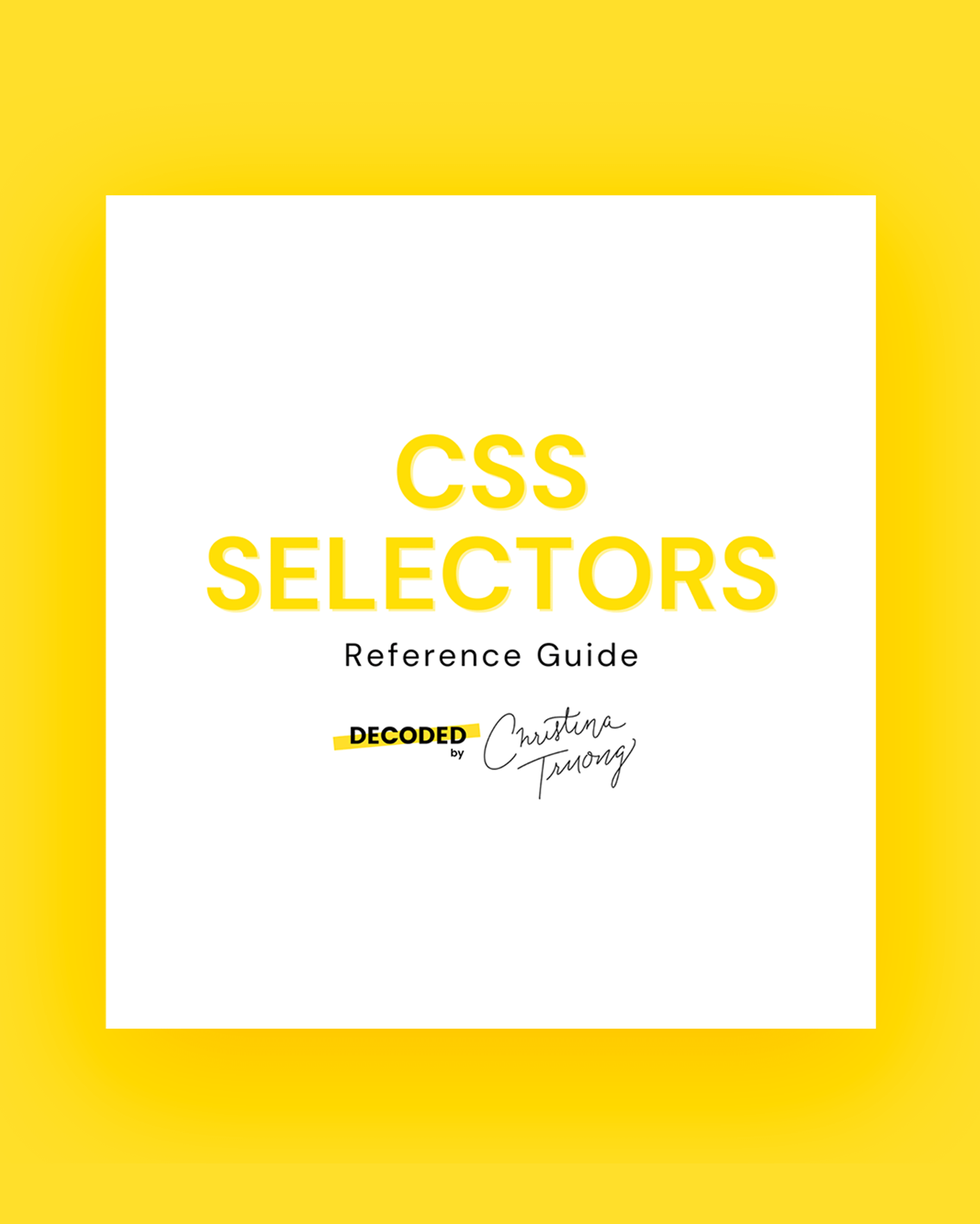 CSS Selectors Reference Guide (PDF) product image (1)