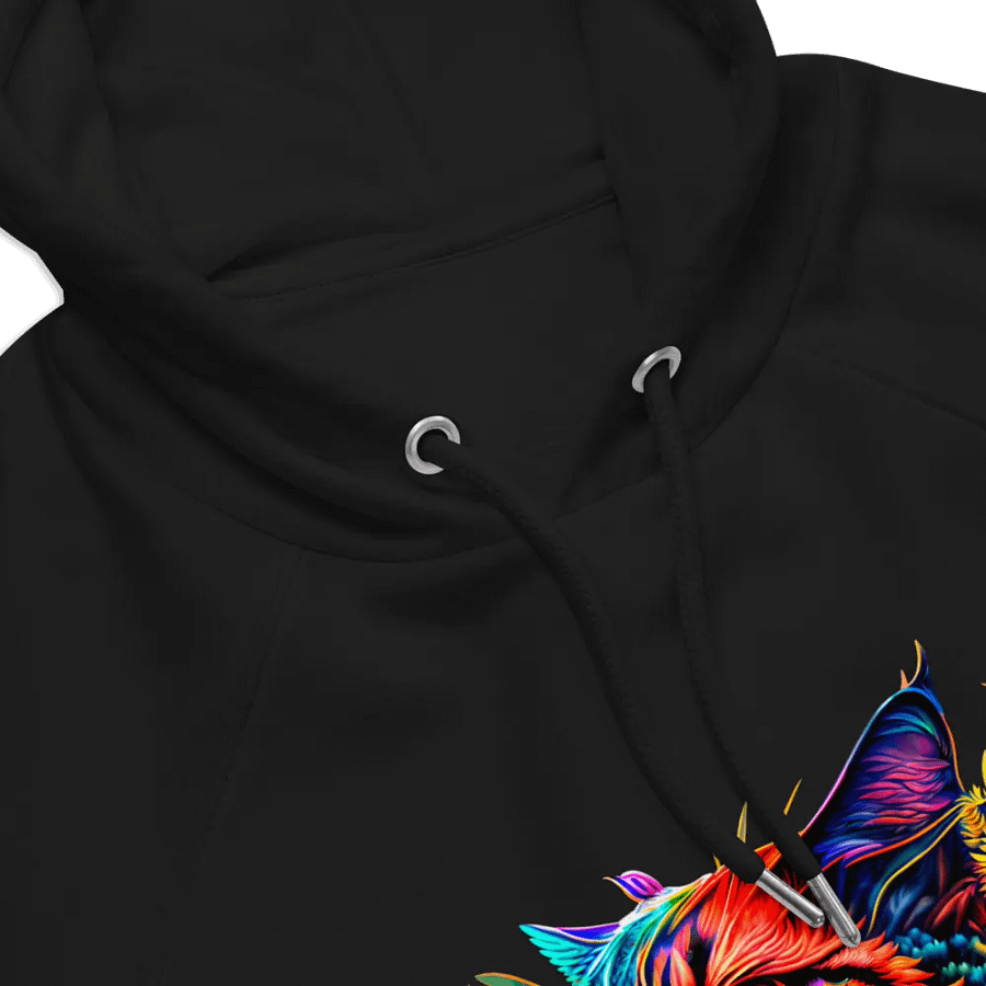 [Trippy Cat] - Unisex Eco Raglan Hoodie product image (11)