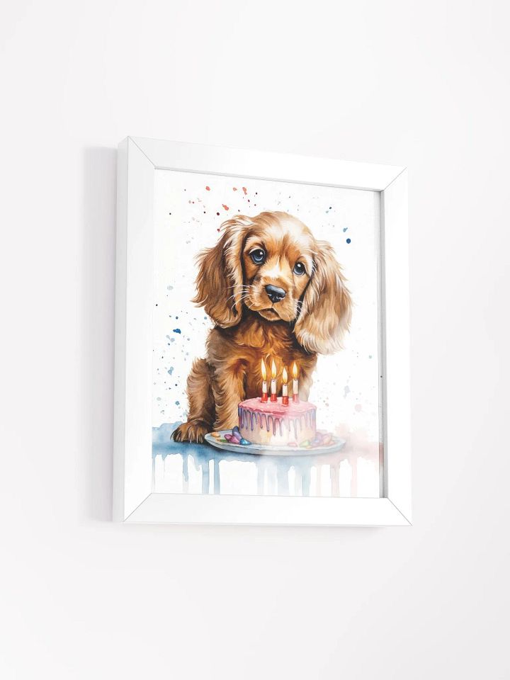 American Cocker Spaniel With Birthday Cake Wall Art product image (50)