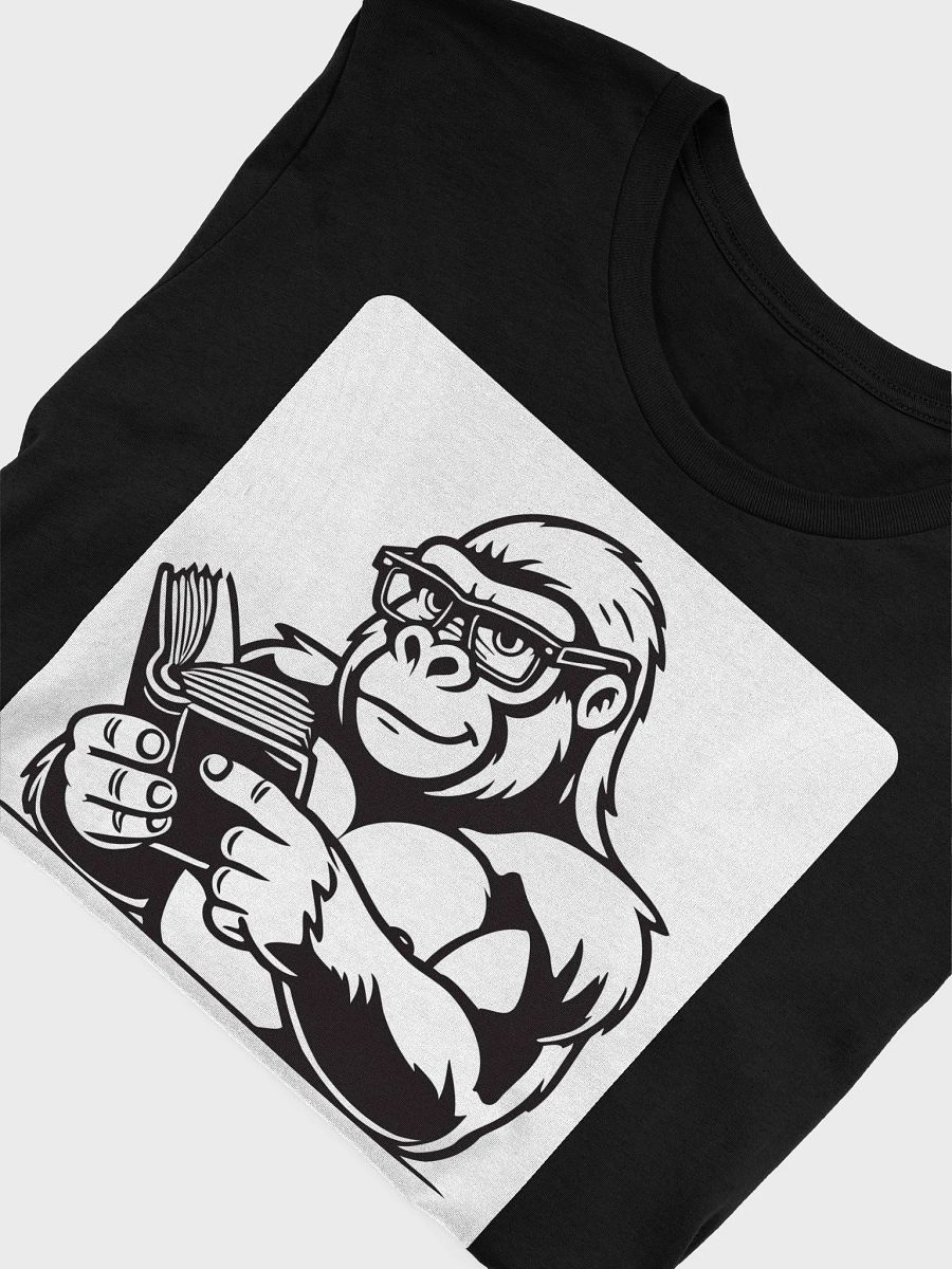 Undefeated Gorilla Reading Tee – Smart Strength Collection | Bella+Canvas 3001 product image (48)