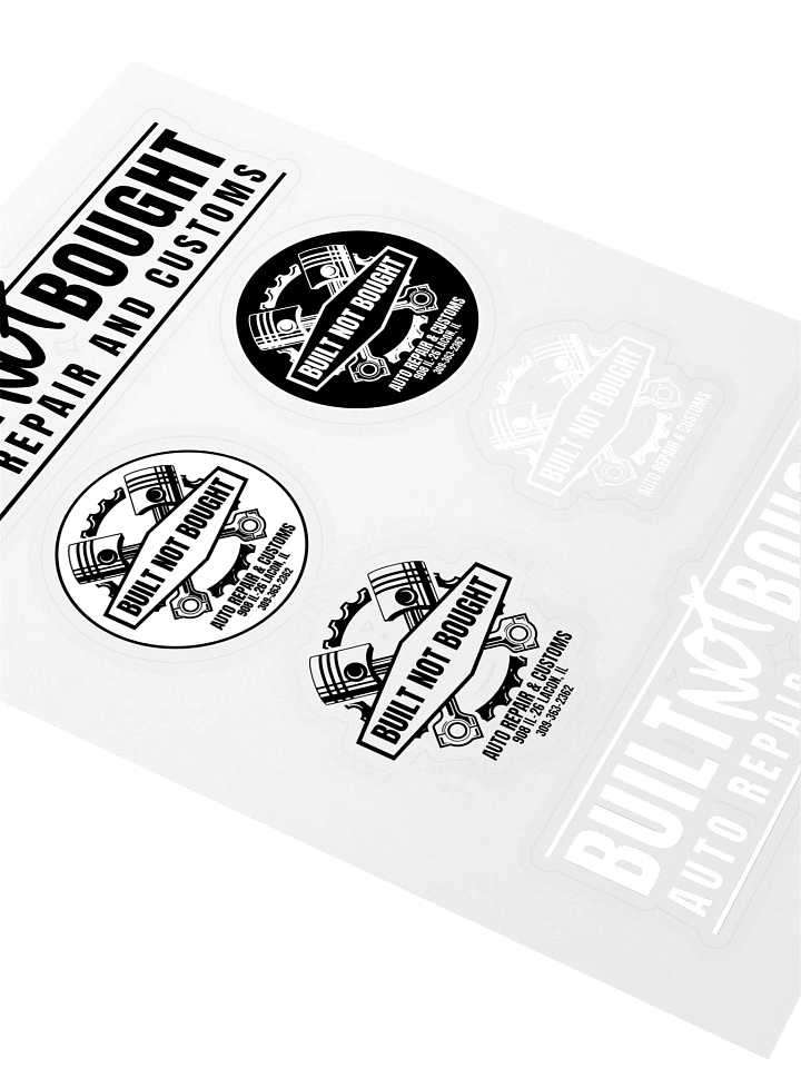 Built Not Bought Sticker Pack product image (2)