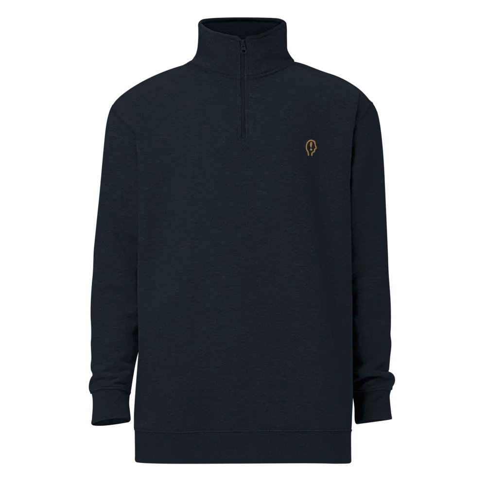 EXCLAIMING MENTALLY (brass) embroidered quarter zip product image (7)
