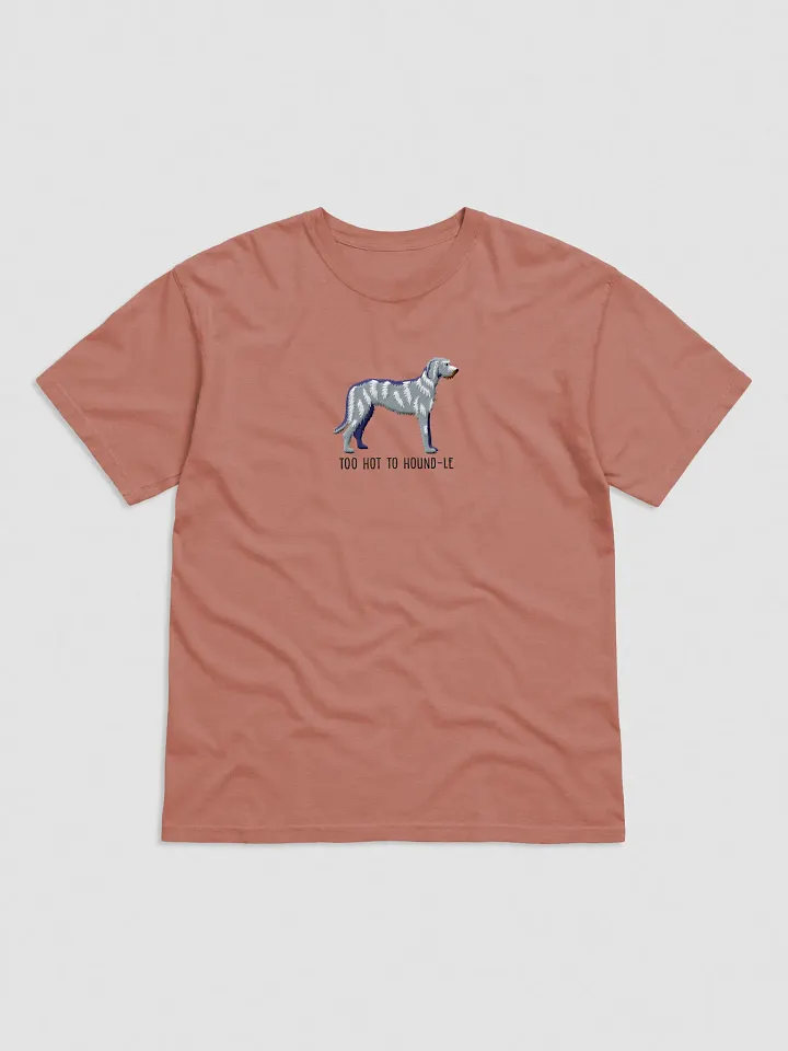 Too Hot to Houndle T-Shirt(Embroidered) of an Irish Wolfhound(Blue Brindle) product image (17)
