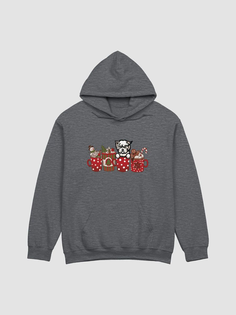 Cute West Highland White Terrier in a Christmas Cup Hooded Sweatshirt | Funny Christmas Westie Pup in a Cup product image (4)