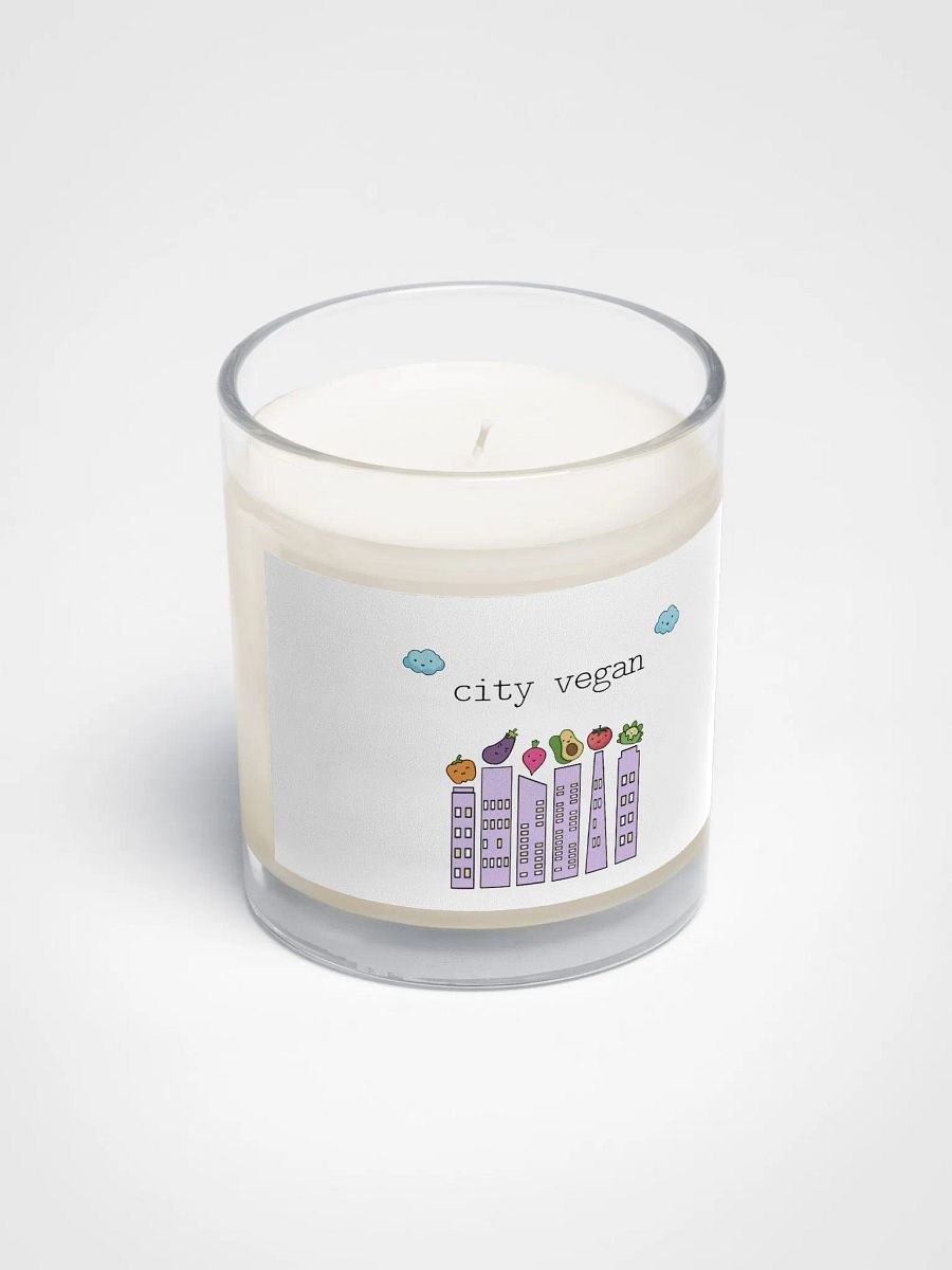 “City Vegan” Soy Wax Glass Jar Candle product image (2)