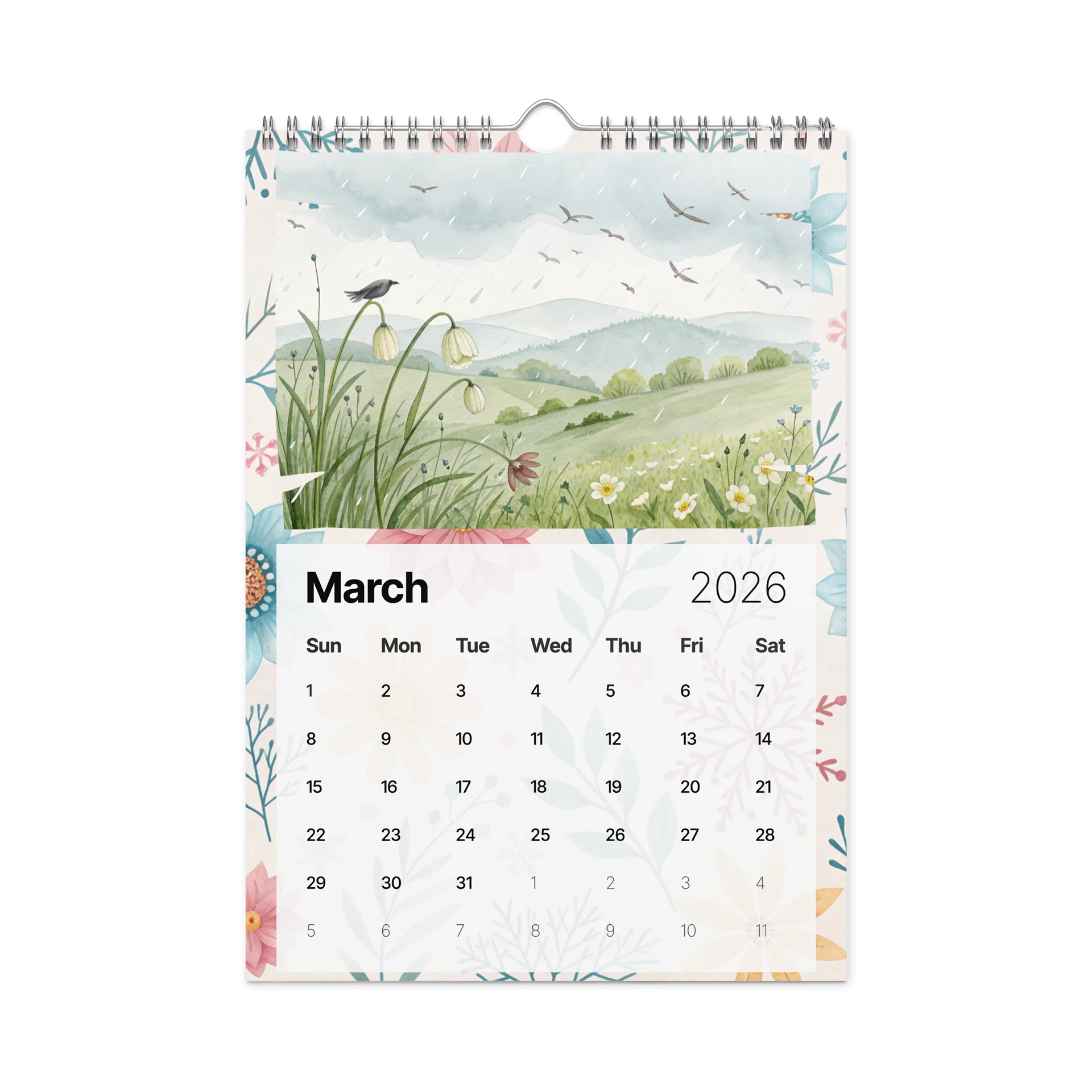 The Art of the Seasons – Watercolor Wall Calendar 2026 product image (9)