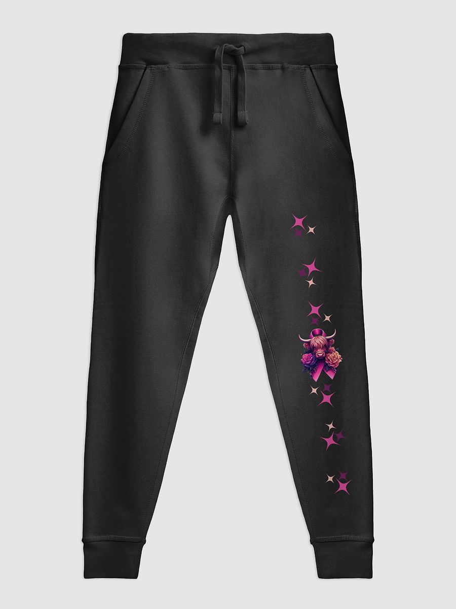 Highland Cow Blooms Breast Cancer Awareness Joggers product image (1)