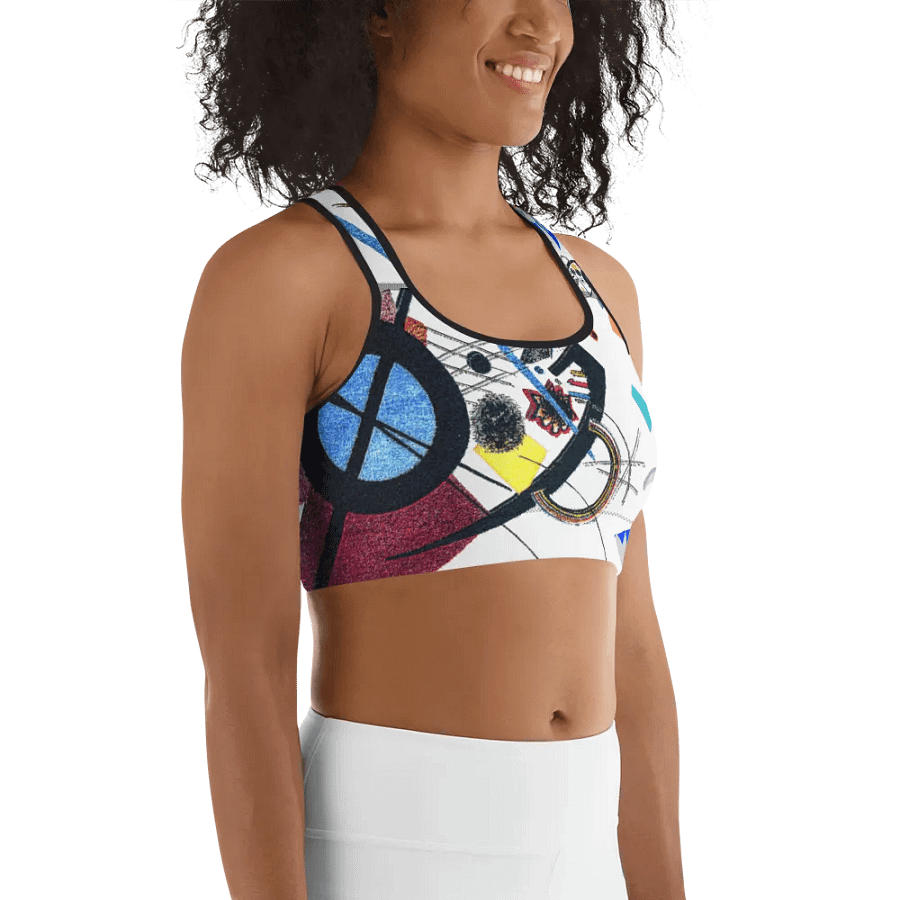 Abstract Lithographic Pattern Design Sports Bra - V1 product image (11)