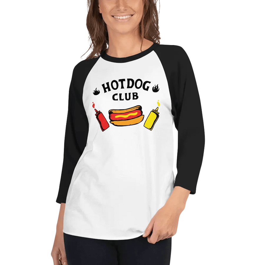 Hotdog Club Raglan Shirt product image (4)