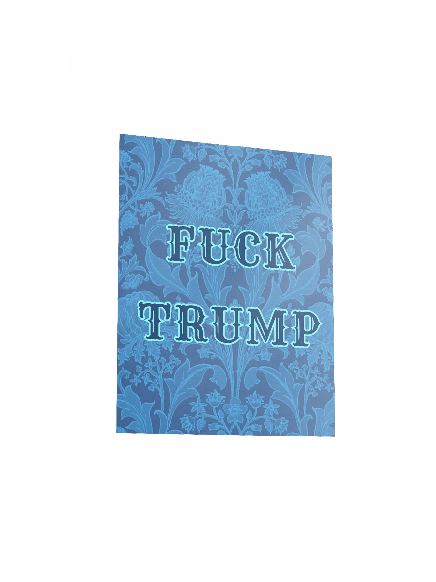 F*ck Trump Blue Vintage Wallpaper Print product image (6)