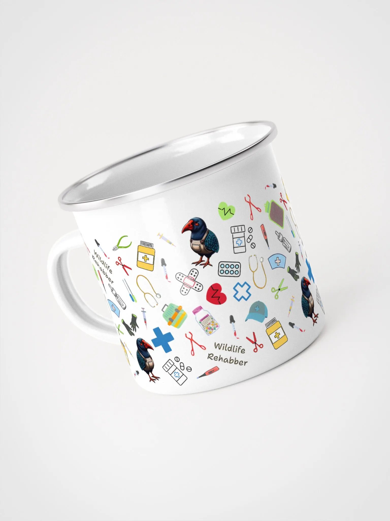Wildlife Rehabber Takahe Adventure Essential Enamel Mug product image (4)